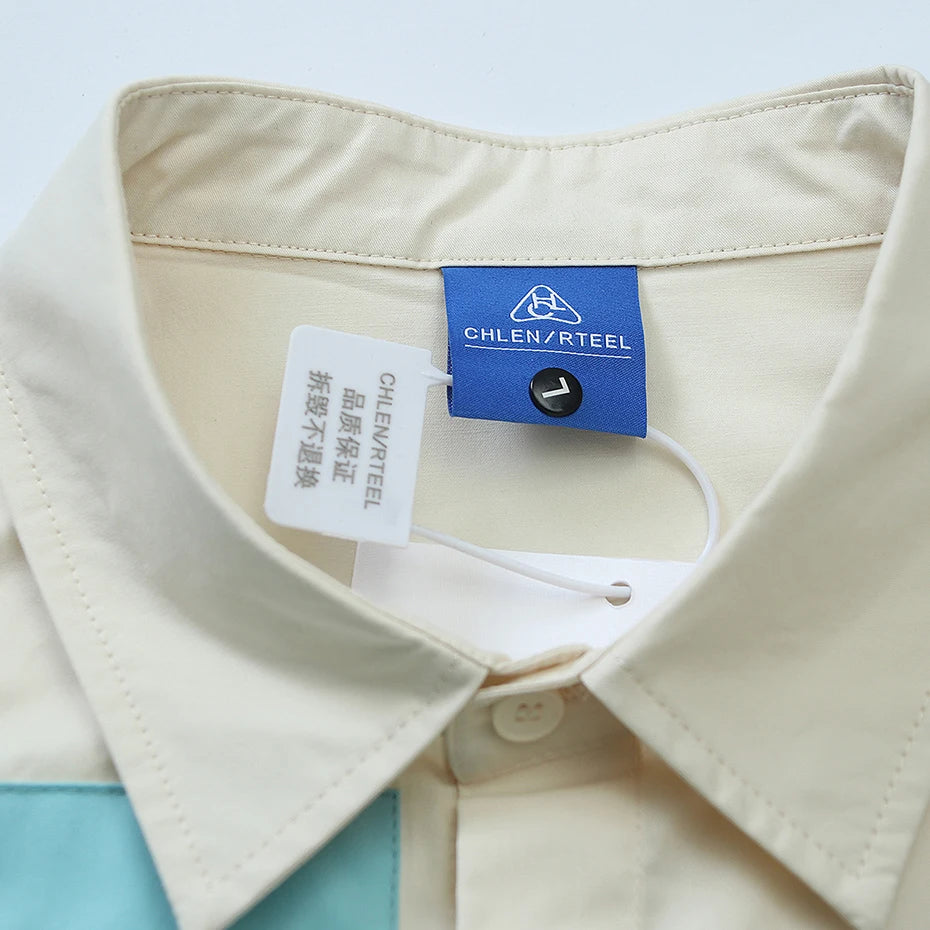 Y2K Color Block Shirt — back view
