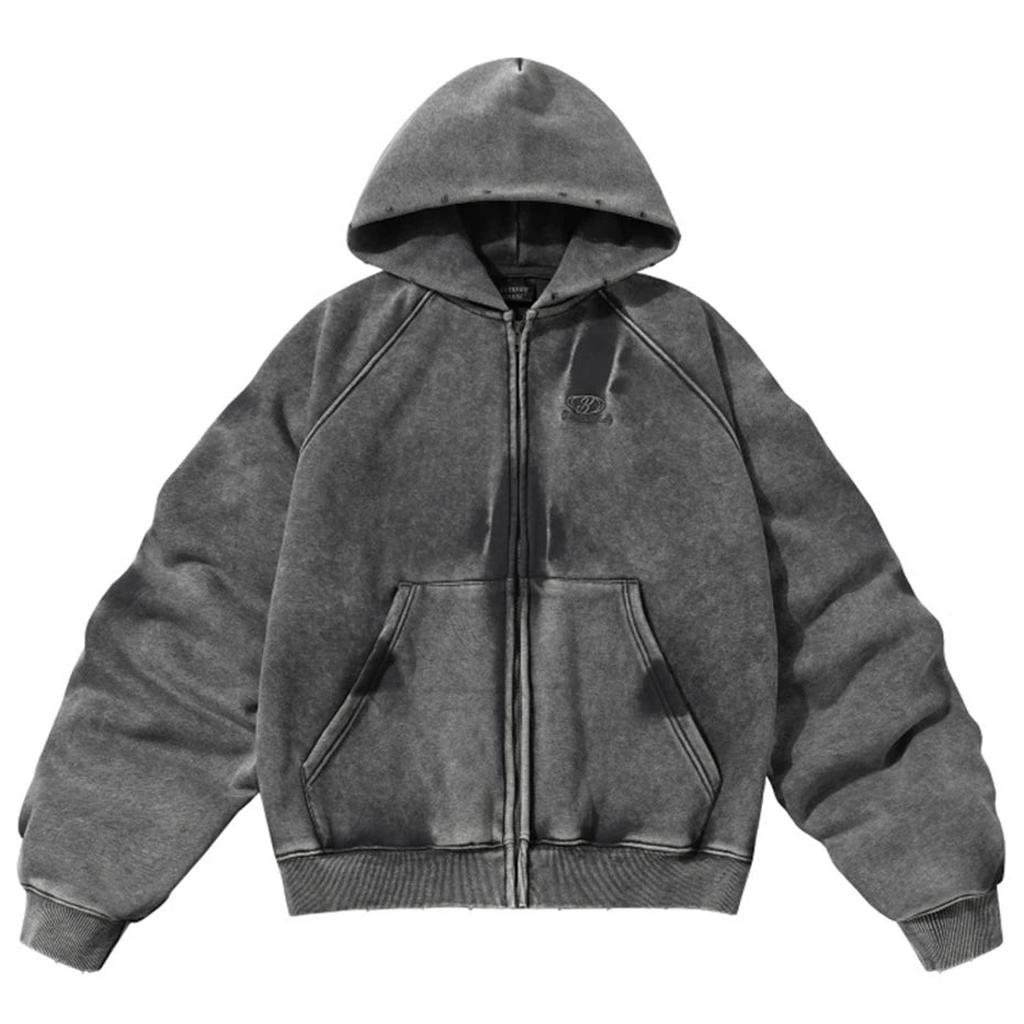 Hoodies Vintage Oversized Jacket — back view