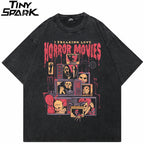 Retro Black Ghost Washed T-Shirt — front view