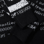 Vintage Letter Car Knit Oversized Sweater — fit shot