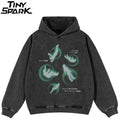 Green Graphic Oversized Hoodie — front view
