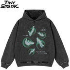 Green Graphic Oversized Hoodie — front view