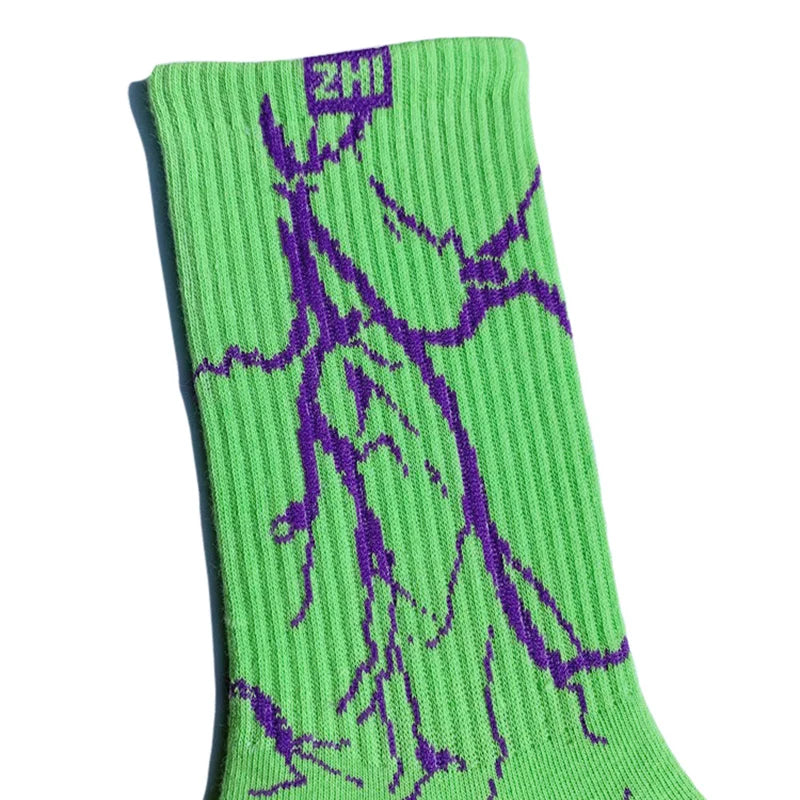 Skate Black Lightning Print Accessory — fabric close-up