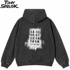 Blue Shadow Graphic Hoodie — back view