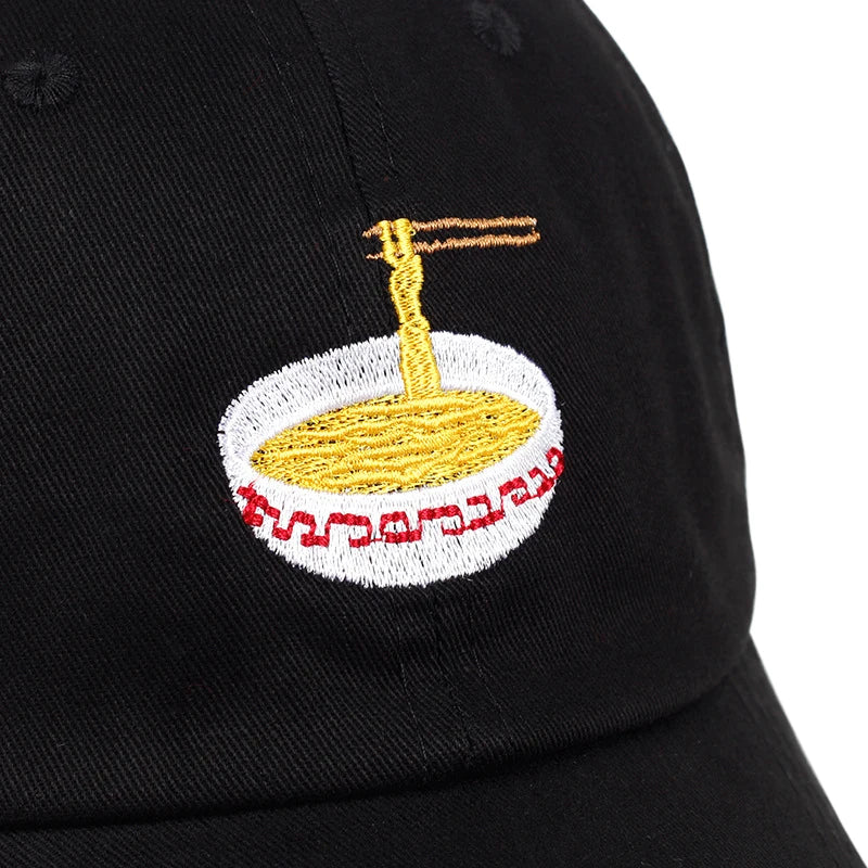 Black Embroidered Hat — front view
