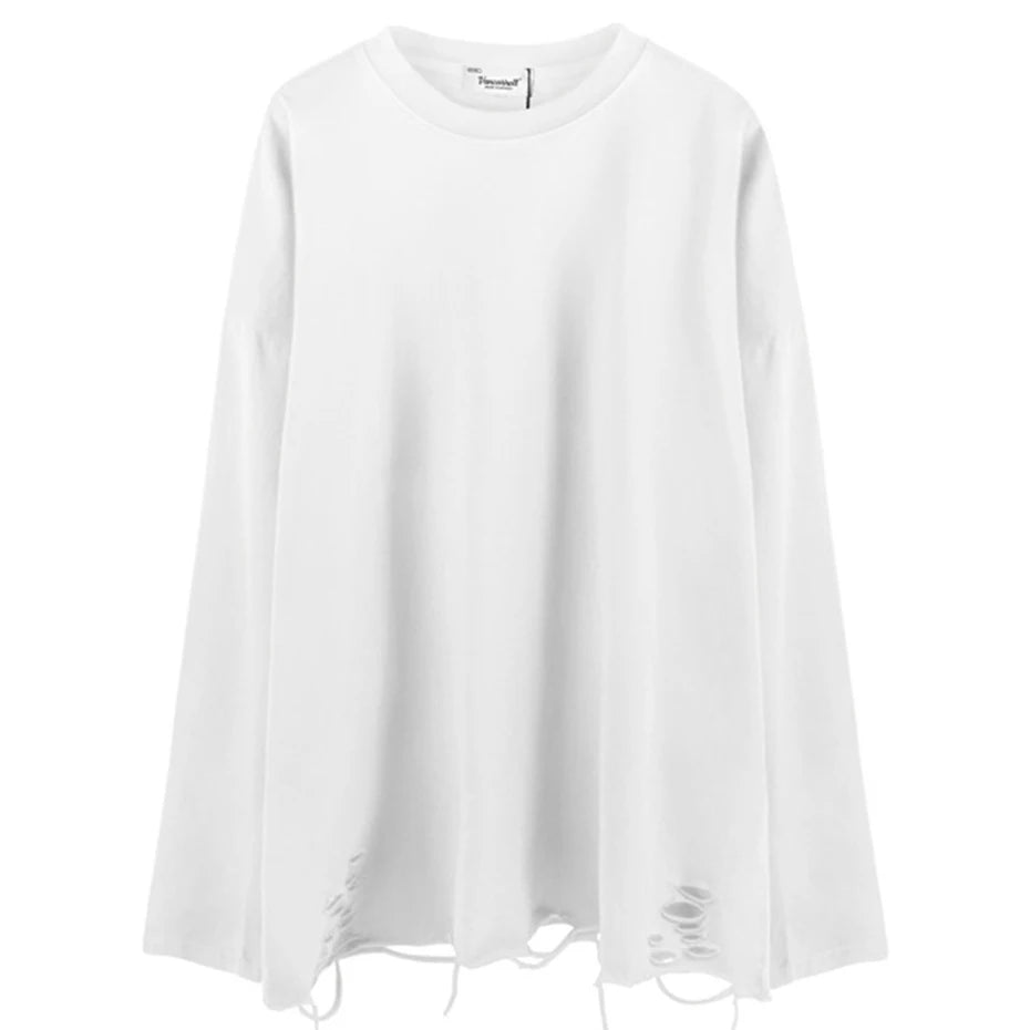 Shirts Vintage Oversized Long Sleeve Tee — detail shot