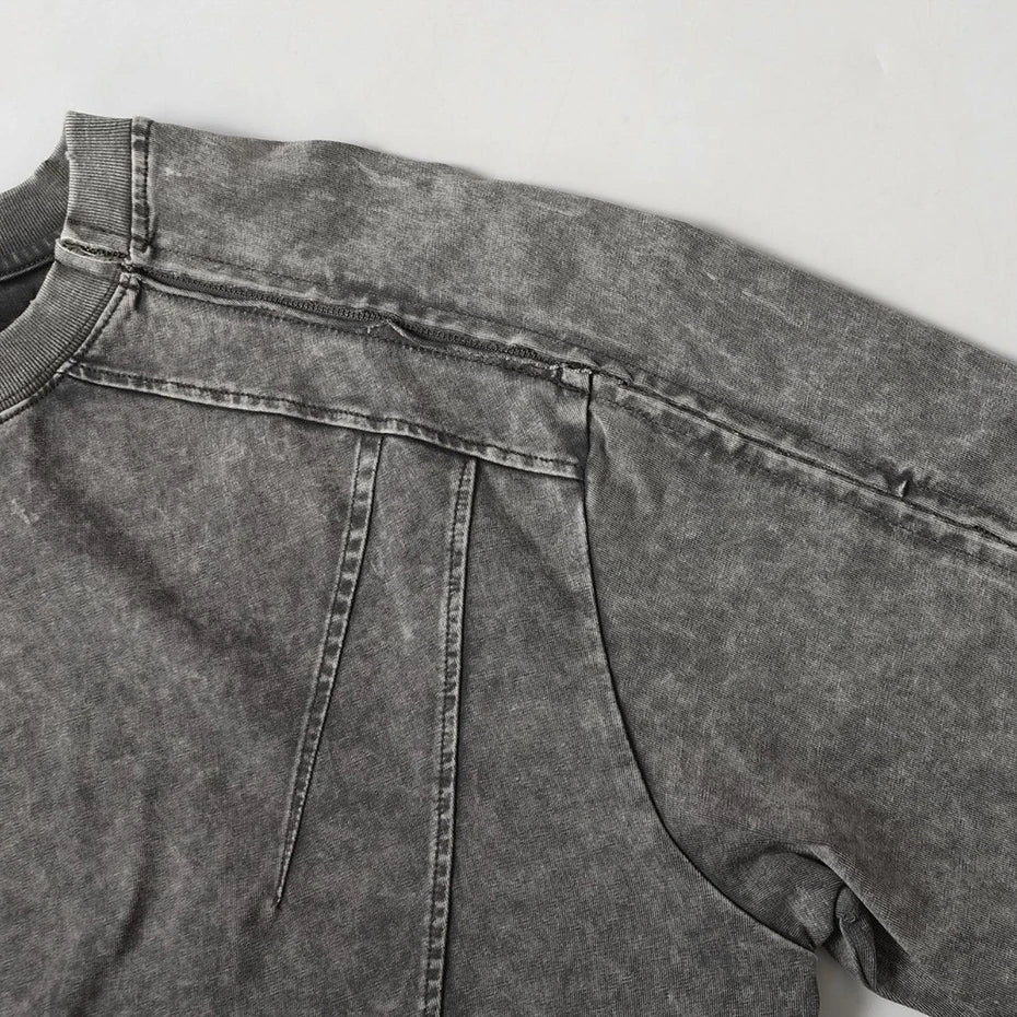 Vintage Pleated Oversized T-Shirt — fit shot