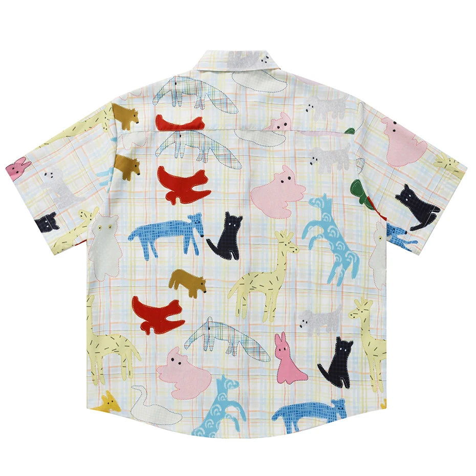 Cartoon Graphic Loose Shirt — detail shot
