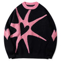 Y2K Graphic Knit Oversized Sweater — back view