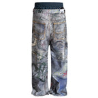 Graphic Denim Loose Jeans — front view