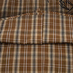 Vintage Plaid Embroidered Shirt — fabric close-up