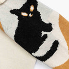 Cat Graphic Knit Oversized Sweater — fit shot