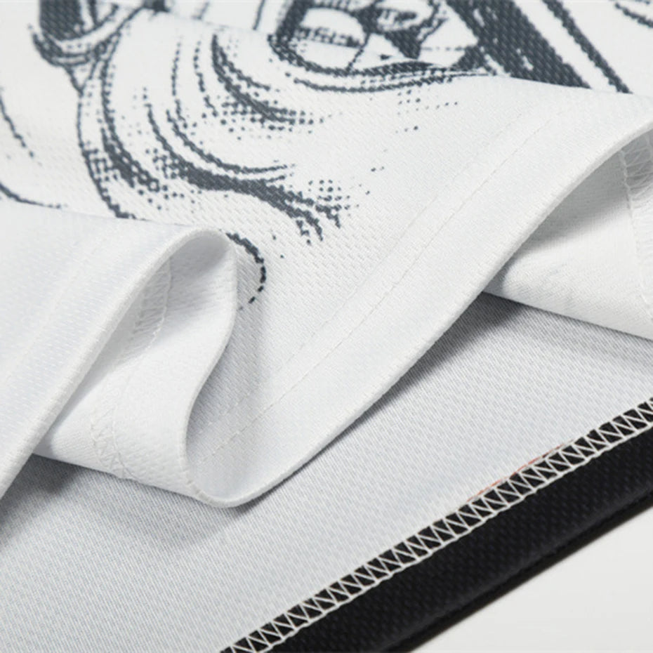 Y2K Anime Oversized T-Shirt — fabric close-up