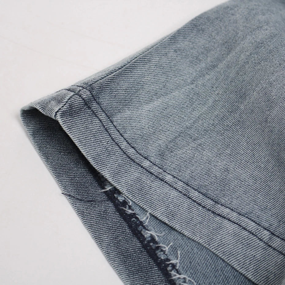 Y2K Embroidered Oversized T-Shirt — fabric close-up