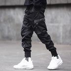 Ribbon Harem Cargo Pants — back view