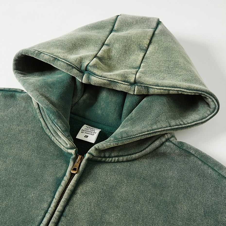 Hoodies Vintage Hooded Oversized Jacket — detail shot