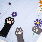 Shirts Cat Graphic Loose Shirt — fabric close-up