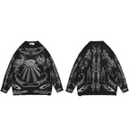 Rose Eye Print Knit Sweater — detail shot