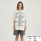 Goth Beige Graphic T-Shirt — back view