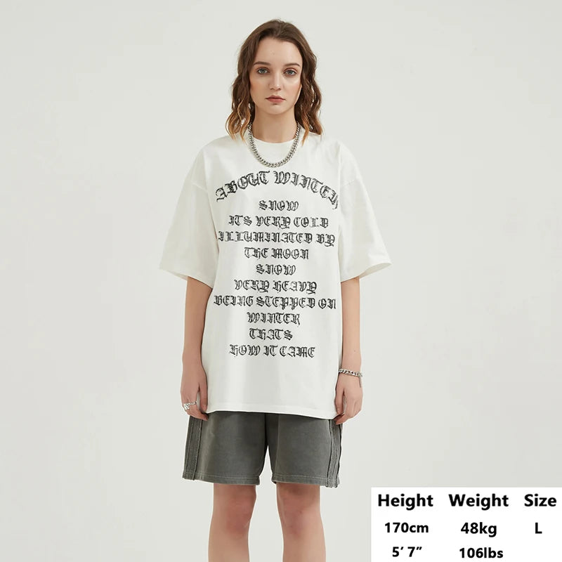 Goth Beige Graphic T-Shirt — back view