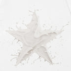 Y2K White Star Graphic T-Shirt — detail shot