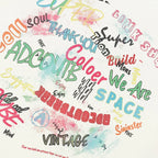 Beige Graffiti Graphic T-Shirt — detail shot
