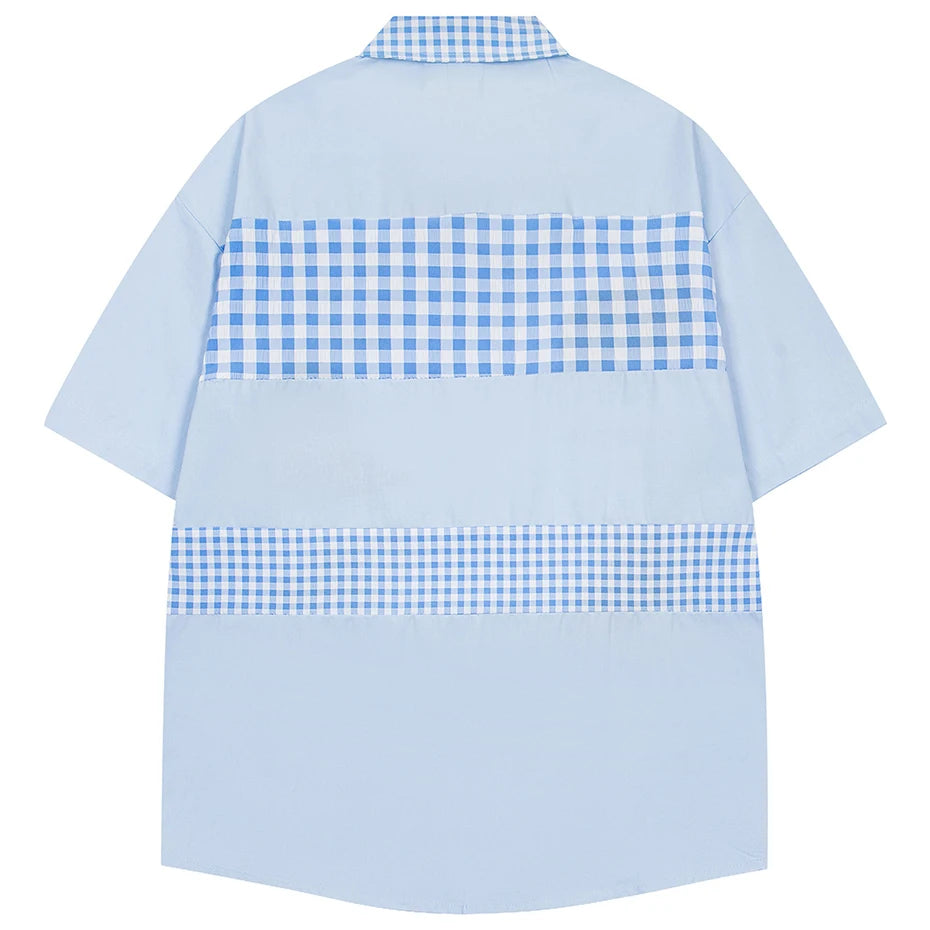 Y2K Cat Graphic Loose Shirt — front view