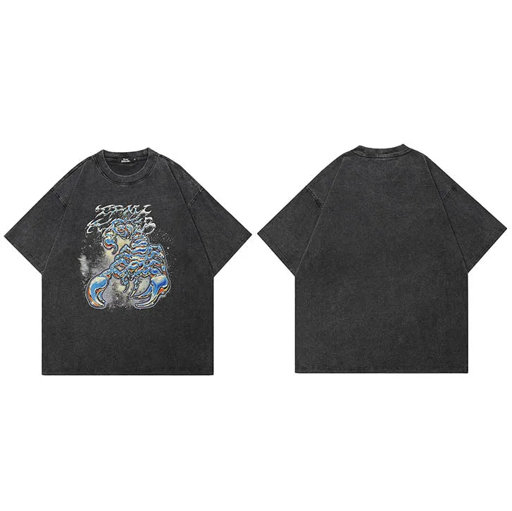 Black Scorpion Faded T-Shirt — detail shot
