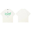 Vintage Green Graphic T-Shirt — fabric close-up
