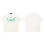 Vintage Green Graphic T-Shirt — fabric close-up