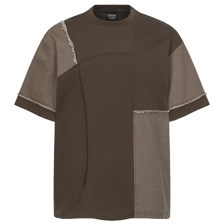Y2K Color Block Oversized T-Shirt — styling shot