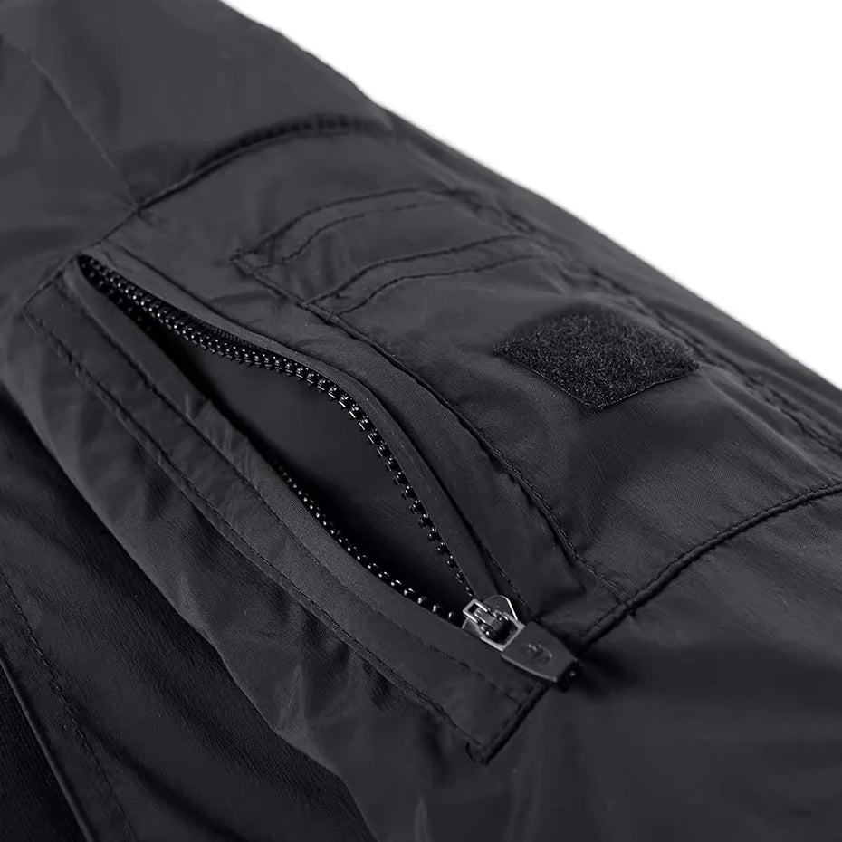 Techwear Black Car Hoodie — fit shot