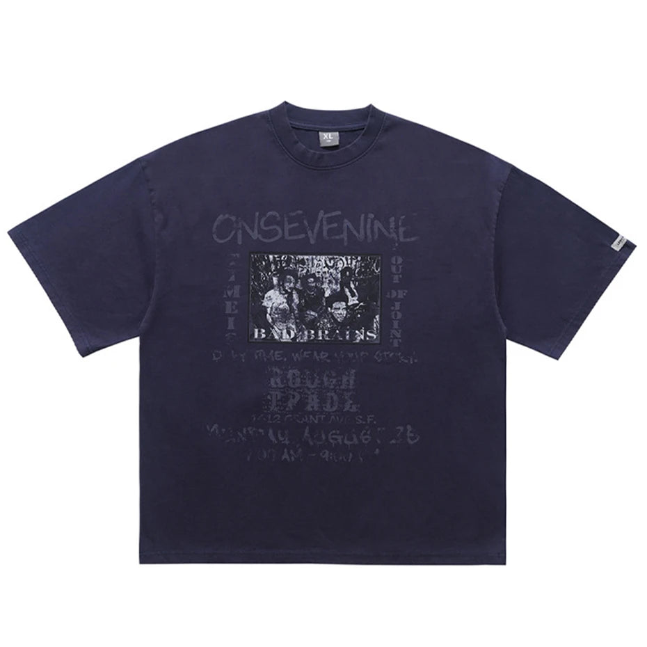 Purple Vintage Graphic Oversized T-Shirt — front view