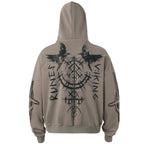 Eyes Graphic Oversized Hoodie — detail shot