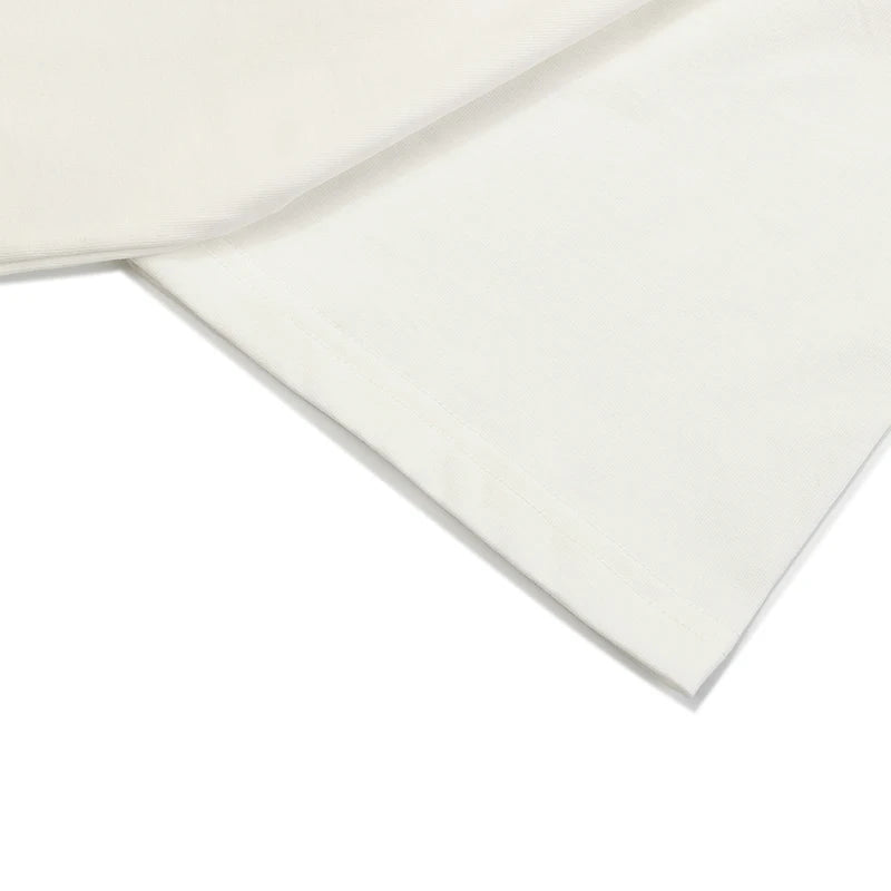 Y2K White Shadow Graphic T-Shirt — back view