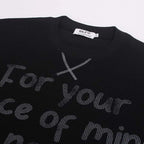 Y2K Letter Print Oversized T-Shirt — detail shot