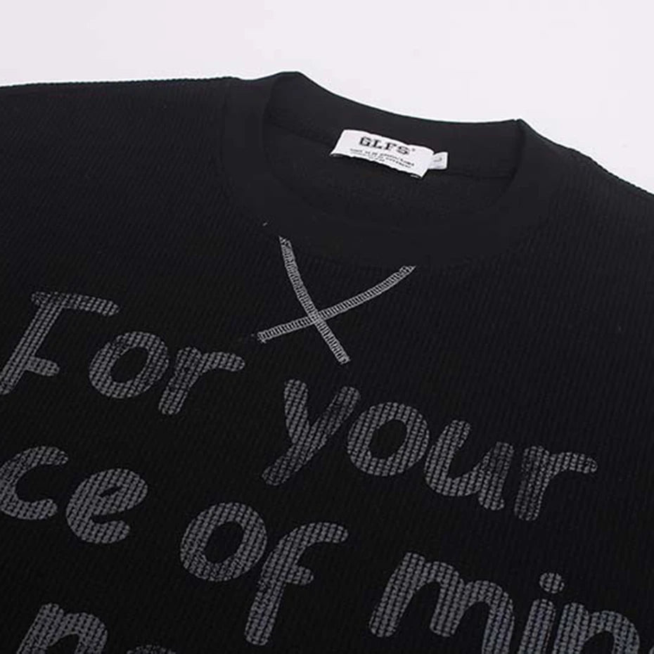Y2K Letter Print Oversized T-Shirt — detail shot