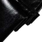 Red Denim Flare Jeans — detail shot