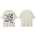 Beige Eyes Graffiti Graphic T-Shirt — fit shot