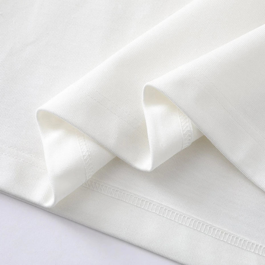 Vintage Graphic Oversized T-Shirt — fabric close-up