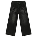 Vintage Patchwork Denim Baggy Jeans — fit shot