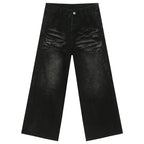 Vintage Patchwork Denim Baggy Jeans — fit shot