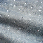 Vintage Blue Rhinestone Denim Baggy Jeans — fabric close-up
