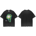 Vintage Black Washed Oversized T-Shirt — side view