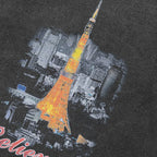 Tokyo Retro Black Washed T-Shirt — front view