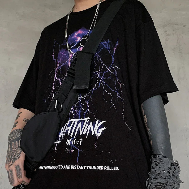 Black Lightning T-Shirt — fit shot
