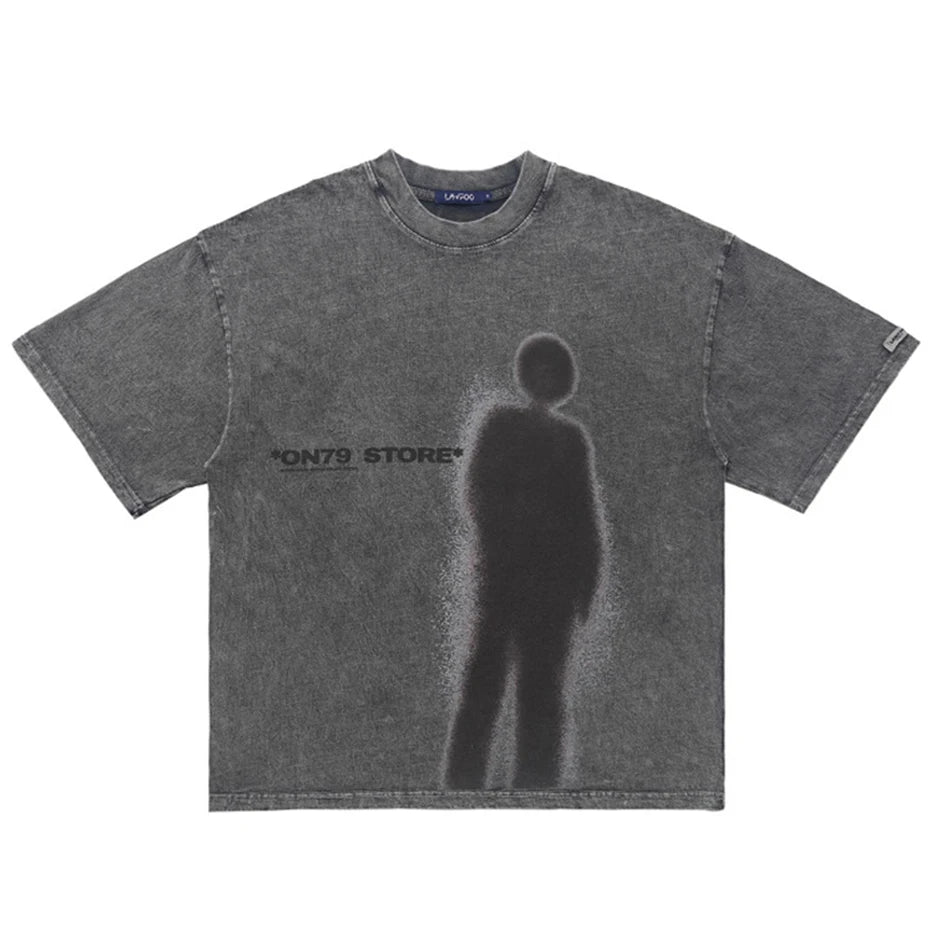 Vintage Shadow Washed Loose T-Shirt — front view