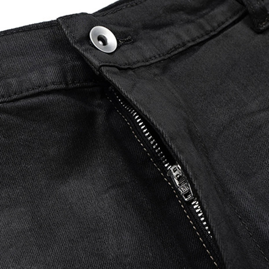 Black Loose Denim Shorts — back view