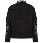 Shirts Vintage Graphic Oversized Long Sleeve Tee — front view
