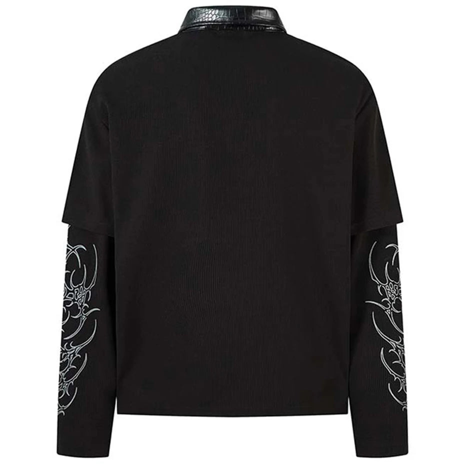 Shirts Vintage Graphic Oversized Long Sleeve Tee — front view